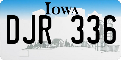 IA license plate DJR336