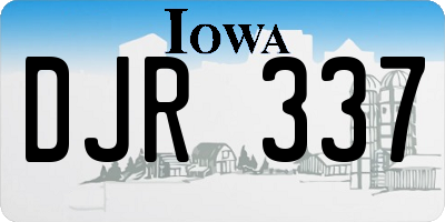 IA license plate DJR337