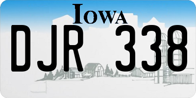 IA license plate DJR338