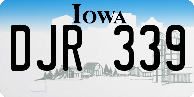 IA license plate DJR339