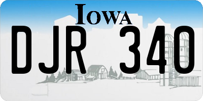 IA license plate DJR340