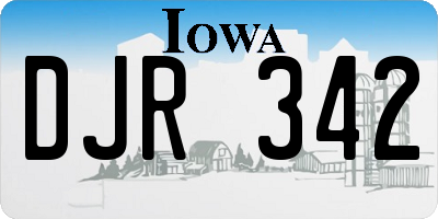 IA license plate DJR342