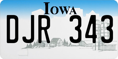 IA license plate DJR343