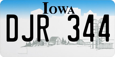 IA license plate DJR344