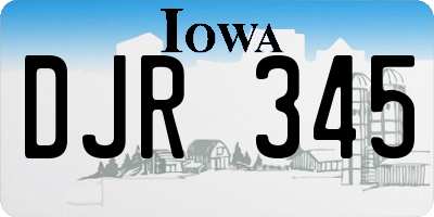 IA license plate DJR345