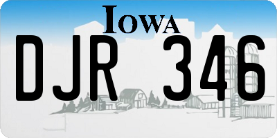 IA license plate DJR346
