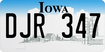 IA license plate DJR347