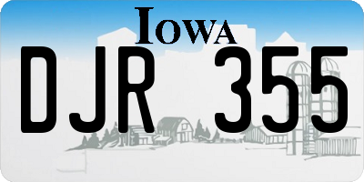 IA license plate DJR355