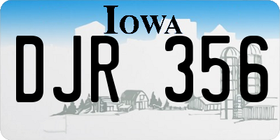 IA license plate DJR356