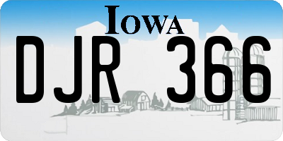 IA license plate DJR366