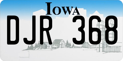 IA license plate DJR368