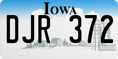 IA license plate DJR372