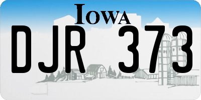 IA license plate DJR373