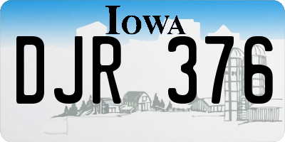 IA license plate DJR376