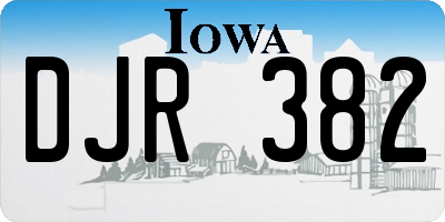 IA license plate DJR382