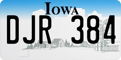 IA license plate DJR384