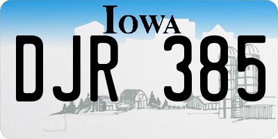 IA license plate DJR385