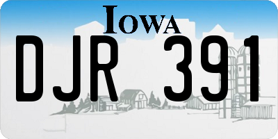 IA license plate DJR391