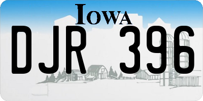 IA license plate DJR396