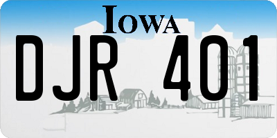 IA license plate DJR401
