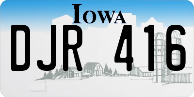 IA license plate DJR416