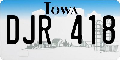 IA license plate DJR418