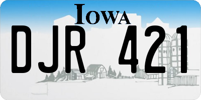 IA license plate DJR421