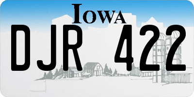 IA license plate DJR422