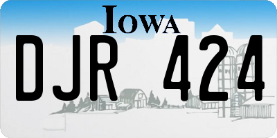 IA license plate DJR424