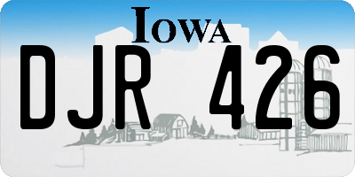 IA license plate DJR426
