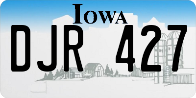 IA license plate DJR427