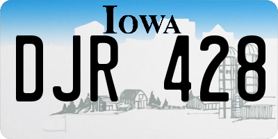 IA license plate DJR428