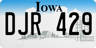 IA license plate DJR429