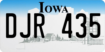 IA license plate DJR435