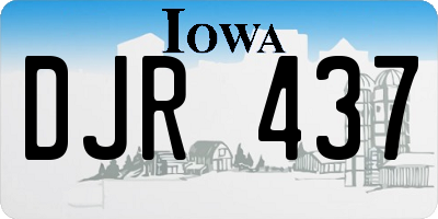 IA license plate DJR437