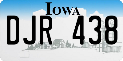 IA license plate DJR438