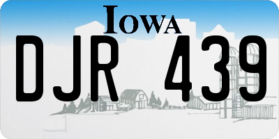 IA license plate DJR439