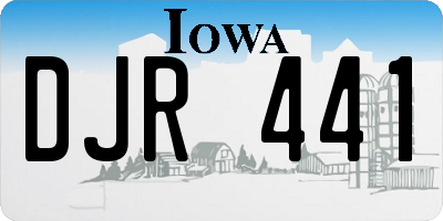 IA license plate DJR441