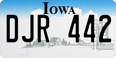 IA license plate DJR442