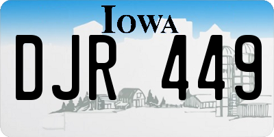 IA license plate DJR449