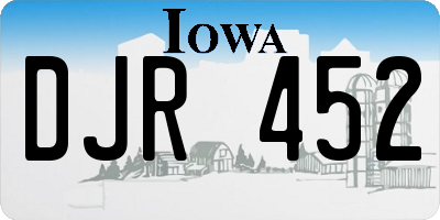 IA license plate DJR452