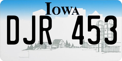 IA license plate DJR453