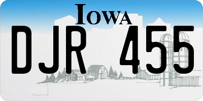 IA license plate DJR455
