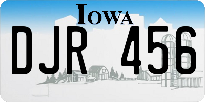 IA license plate DJR456