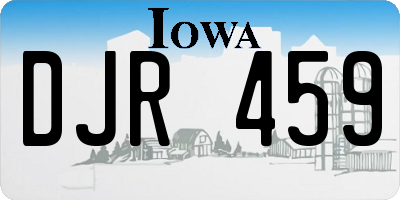 IA license plate DJR459