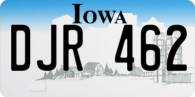 IA license plate DJR462