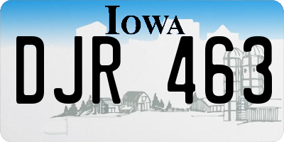 IA license plate DJR463