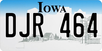 IA license plate DJR464