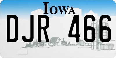 IA license plate DJR466
