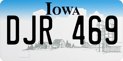 IA license plate DJR469